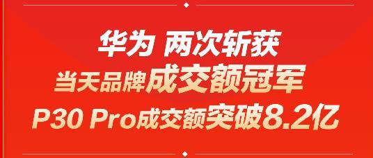 华为成天猫、京东618大赢家！P30系列问鼎最卖座安卓旗舰机