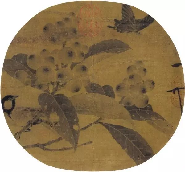 赵佶《枇杷山鸟图》