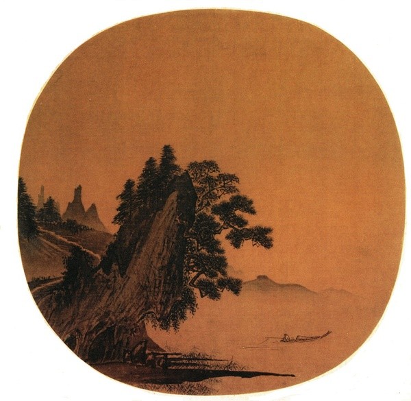 李唐《松湖钓隐图》