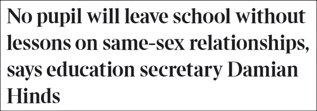 英国教育大臣：每名小学生都要上同性恋课