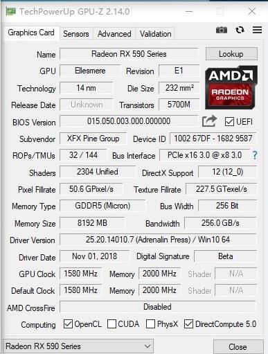 12nm新工艺！AMD Radeon RX 590首发评测：能效比提升10%