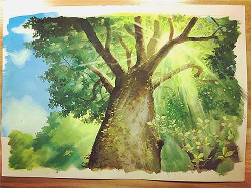 看看这些水彩画的风景图,是否在宫崎骏电影中见过呢?