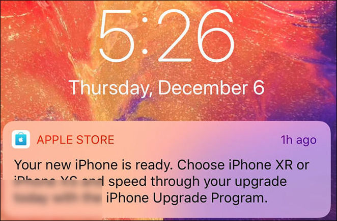 罕见！Apple Store应用发推送消息，推销新款iPhone