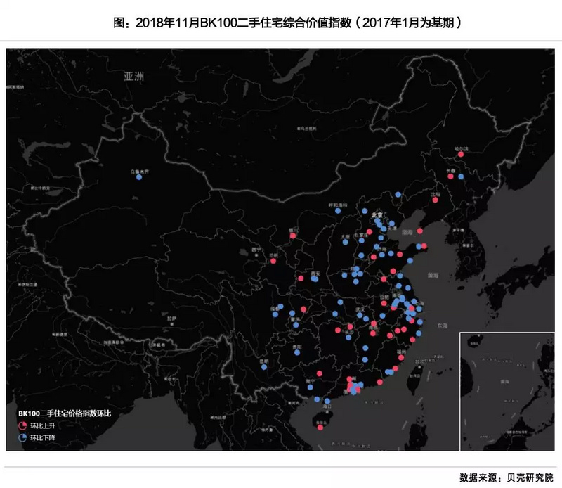 房价跌幅扩散，11月主要城市数据详解