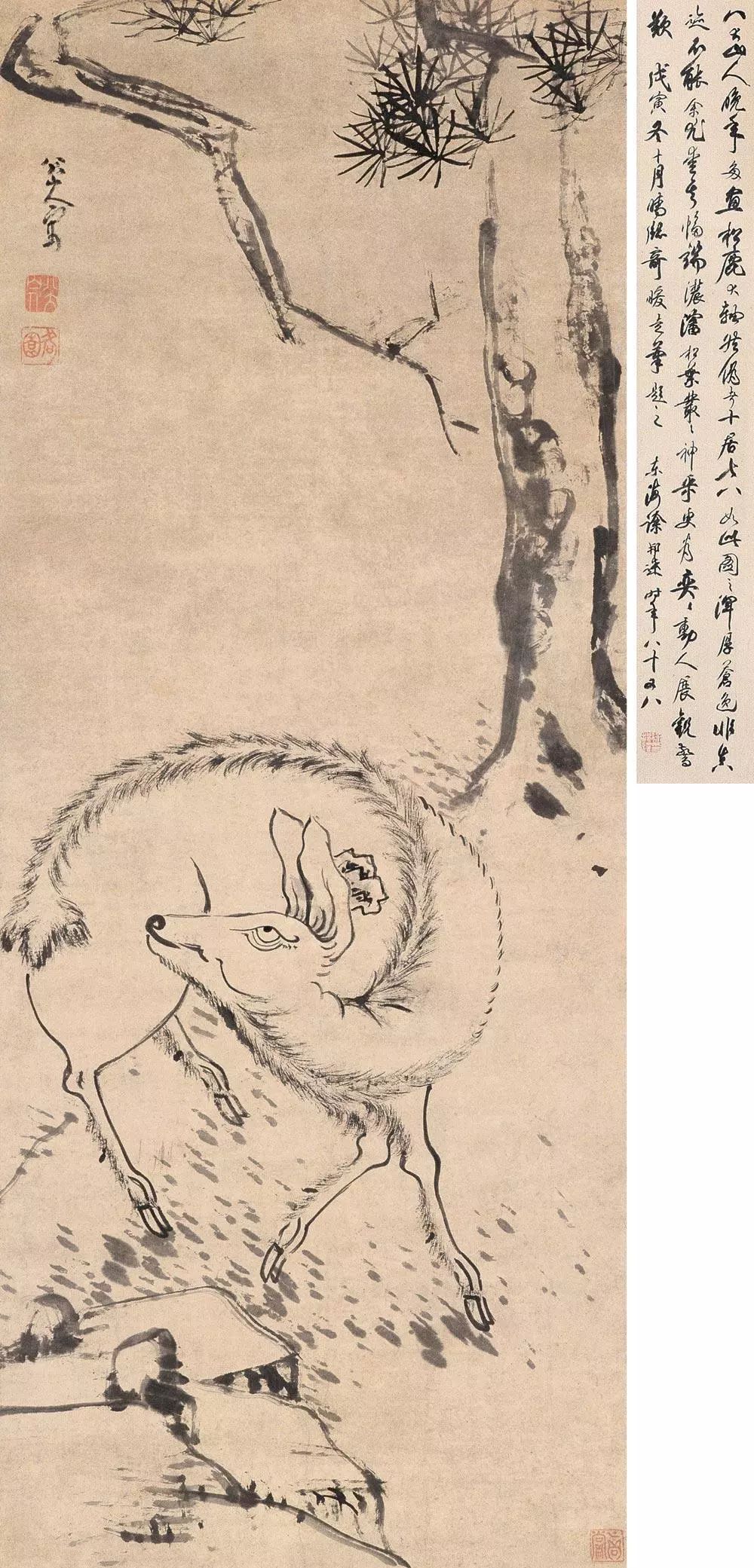 八大山人笔下的鹿__凤凰网
