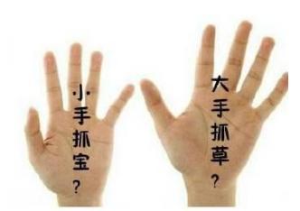 手大抓草,手小抓宝,真的吗?