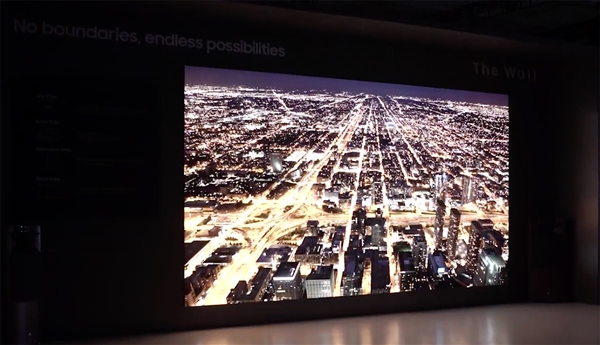三星秀219英寸巨无霸电视：MicroLED 4K+