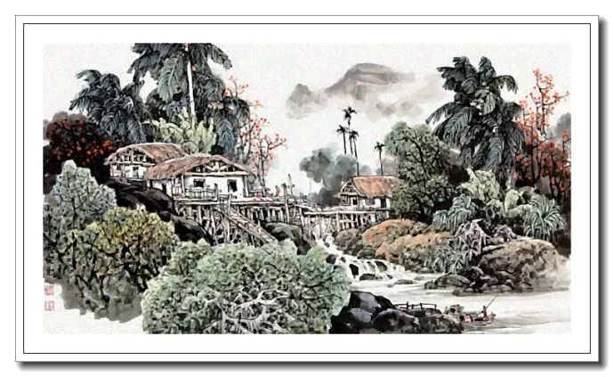 椰风海韵--马飞海南山水画