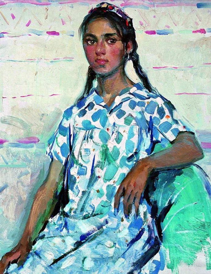 幽雅清丽--全山石人物肖像油画