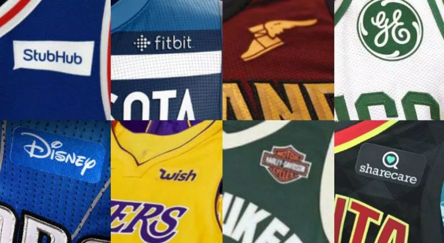 30队球衣广告全集结!总价值超1.5亿美元,nba将商业化进行到底