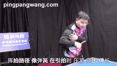 反手拨球像挖掘机铲土,肘关节并非完全固定,要这样去支承最合理