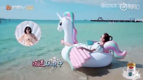 谢娜被海水冲走呼救无人应，同行妻子团表情亮了！