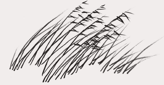 山水画中芦苇,竹,草作为配景这样画更能突显作品质量