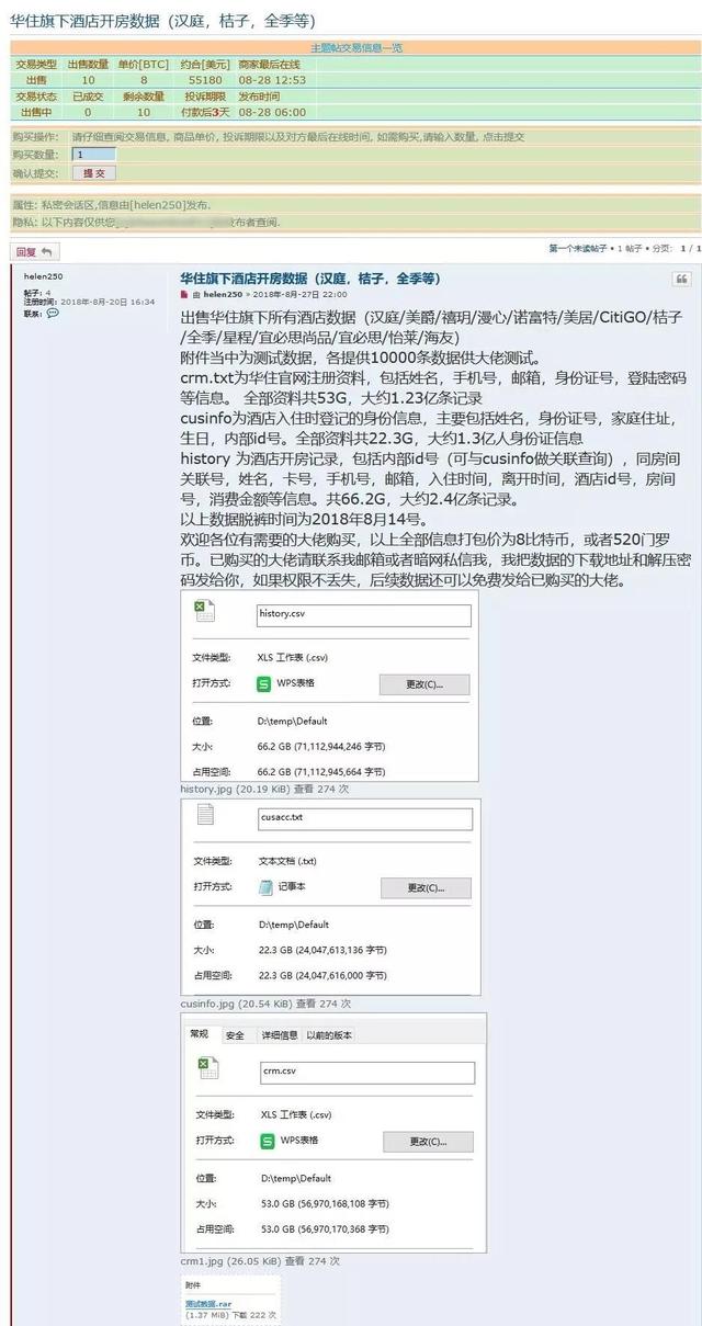 全球第二大暗网交易平台被端 华住酒店的开房信息也曾被拿上暗网叫卖