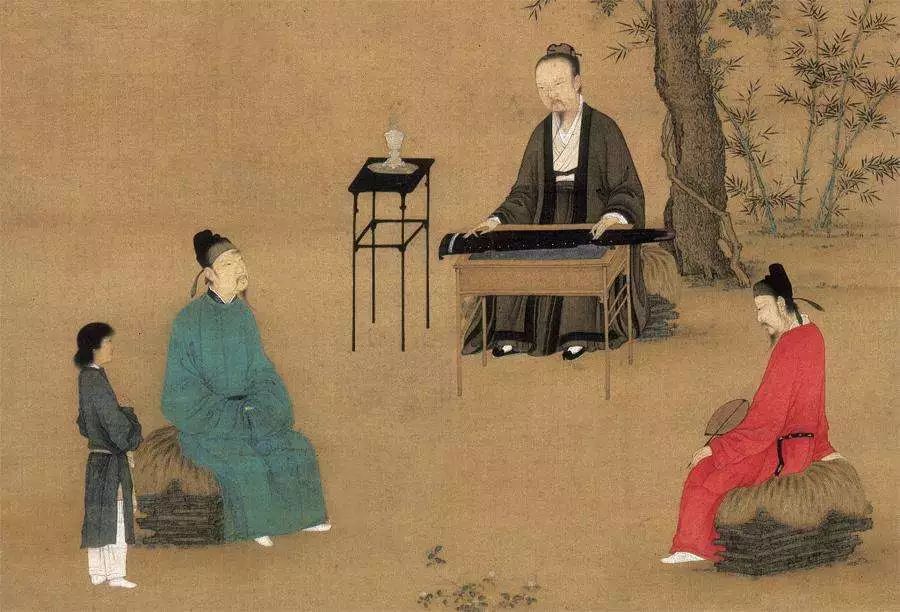 宋徽宗 《听琴图》局部