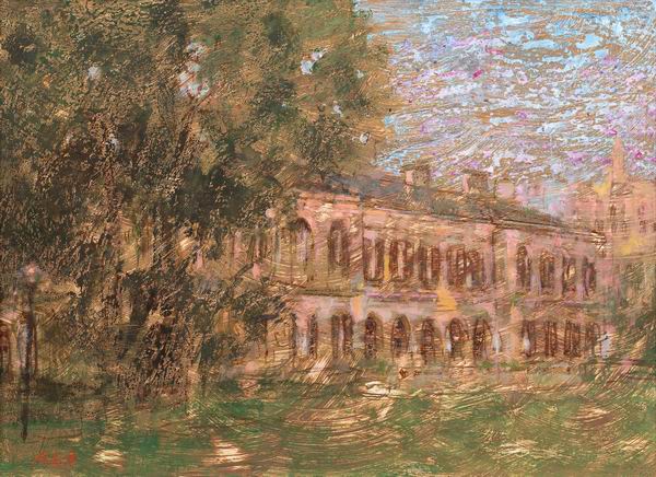 在外滩看油画家笔下的上海老建筑，久事美术馆展建筑风景油画