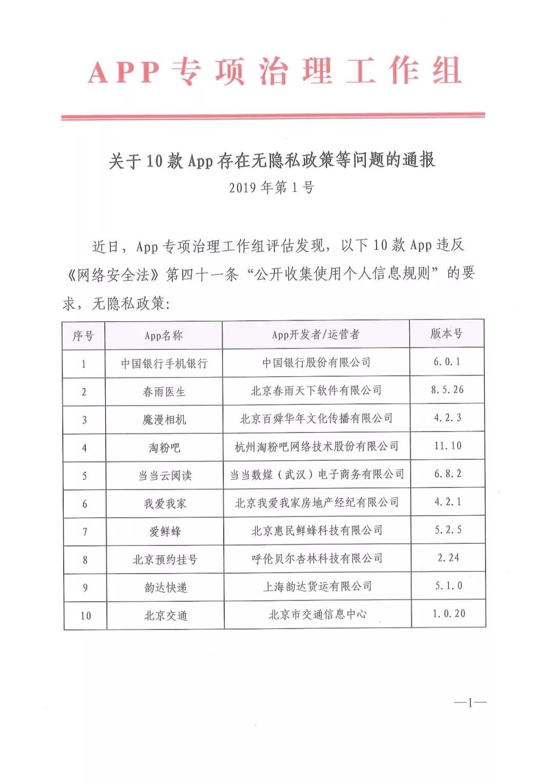 APP专项治理工作组:爱鲜蜂、趣店等存在隐私违规等问题