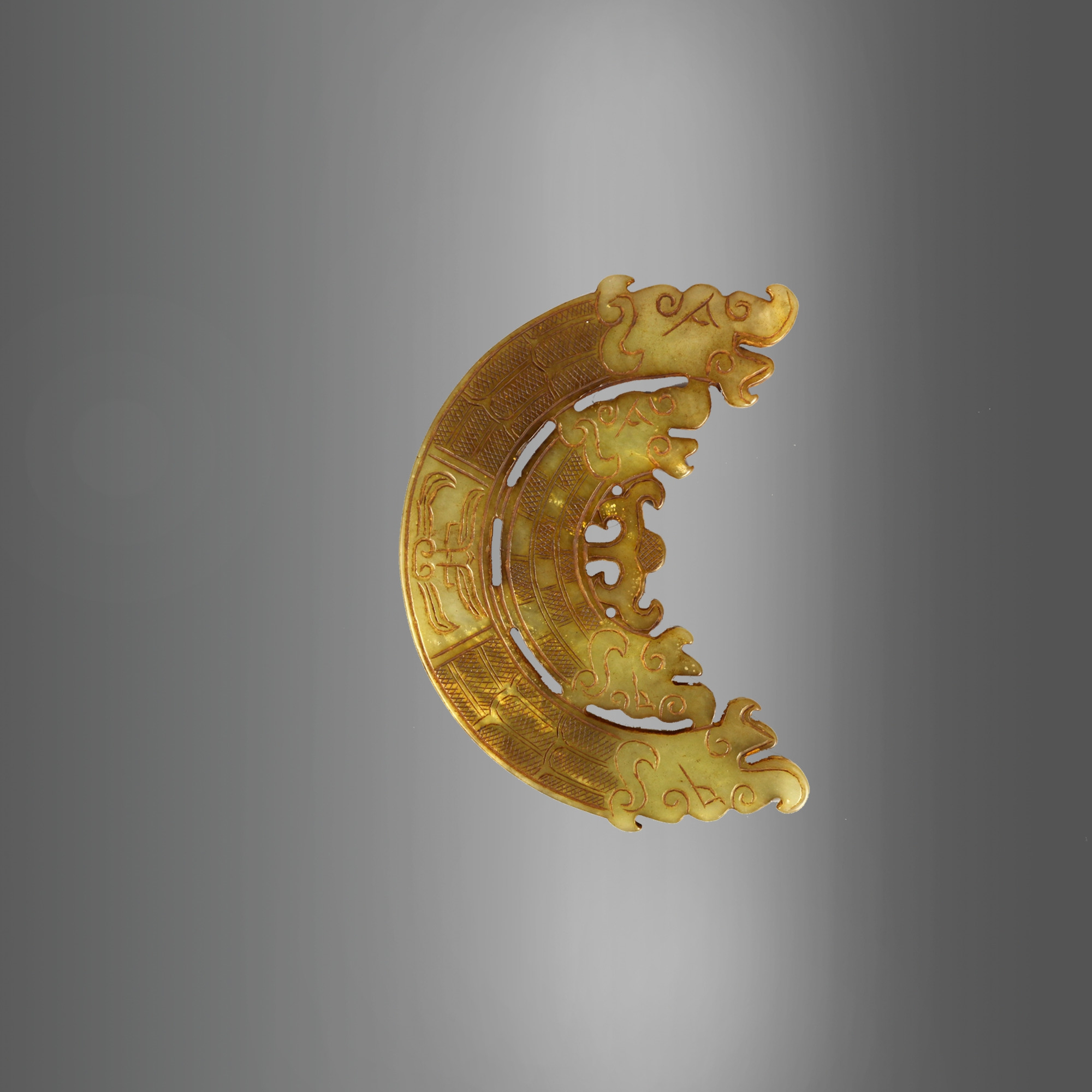 台湾中正拍卖重磅推荐:双龙首青玉玉璜