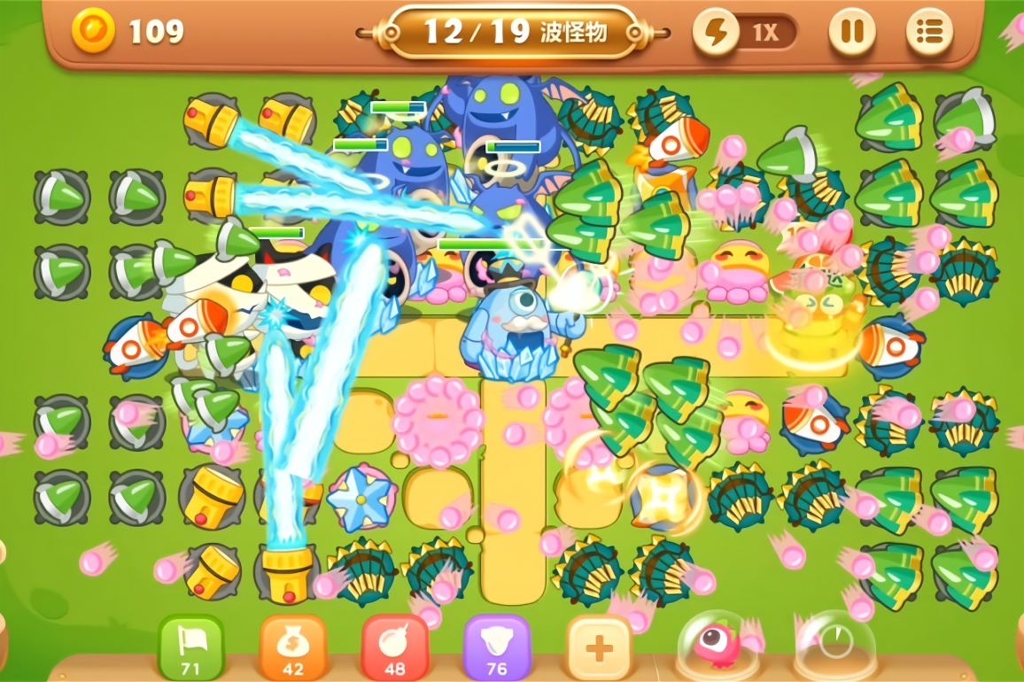 保卫萝卜3游乐场第40关boss的加速技能让小怪兽跑得飞快