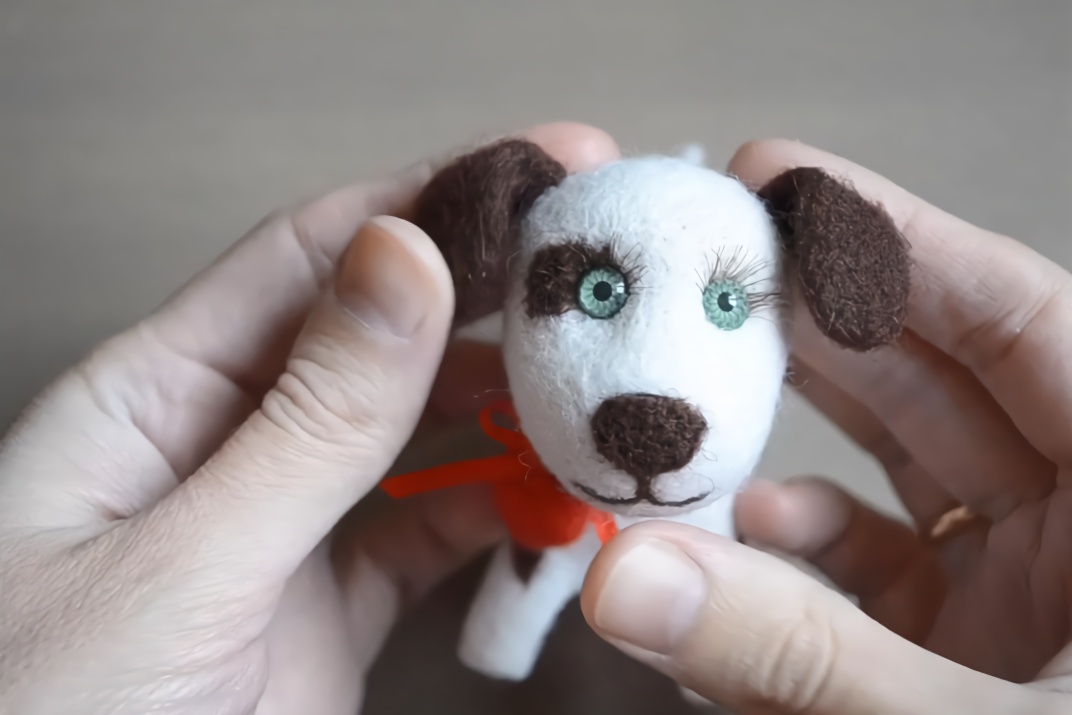 创意生活,手把手教你棉絮diy一只小狗玩偶,好看极了!
