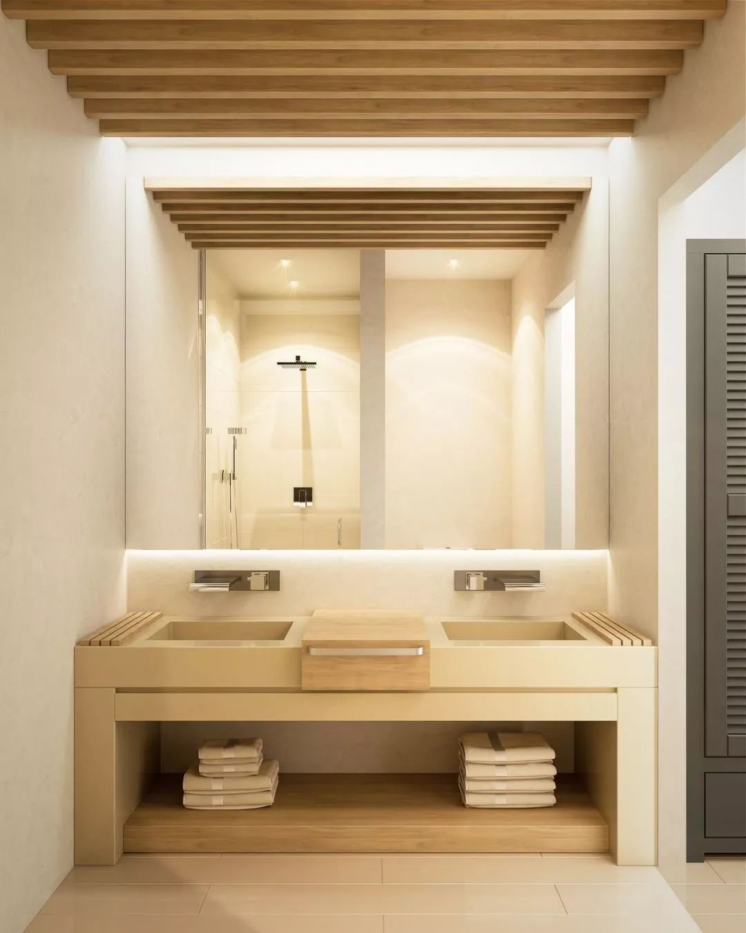 30个超美双人洗漱台设计案例化妆间都省了