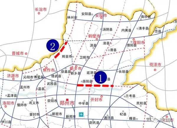 2.沿太行高速新乡段,位于新乡市辉县,全长30公里,总投资25亿元.1.
