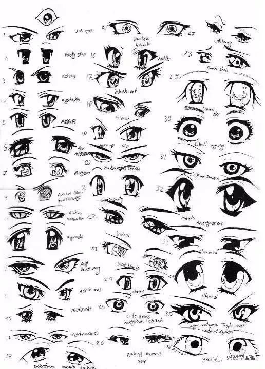 动漫眼睛怎么画生动?这里1000多个眼睛画完你就是大触了!