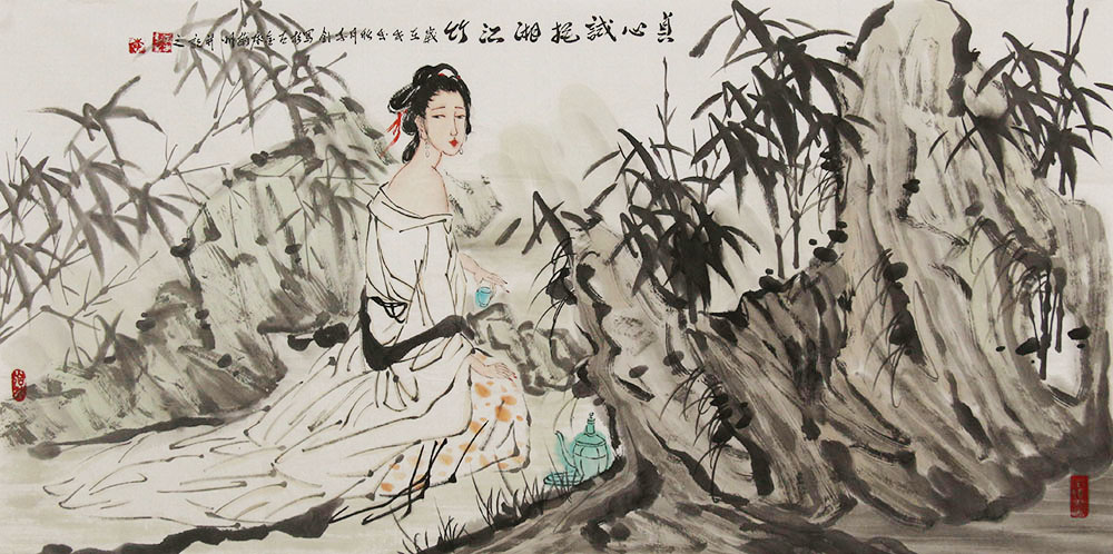 李钊人物画作品赏析构思严谨笔墨精妙寓意深远