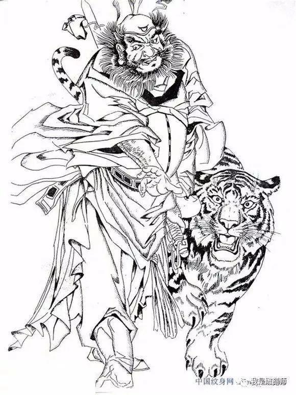 我是雕刻师,钟馗雕刻素材手稿