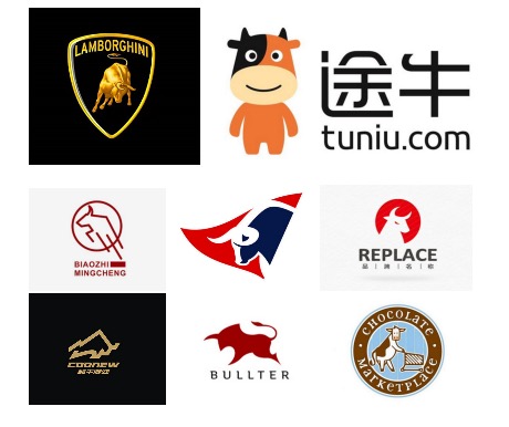 牛吉祥物标志logo案例