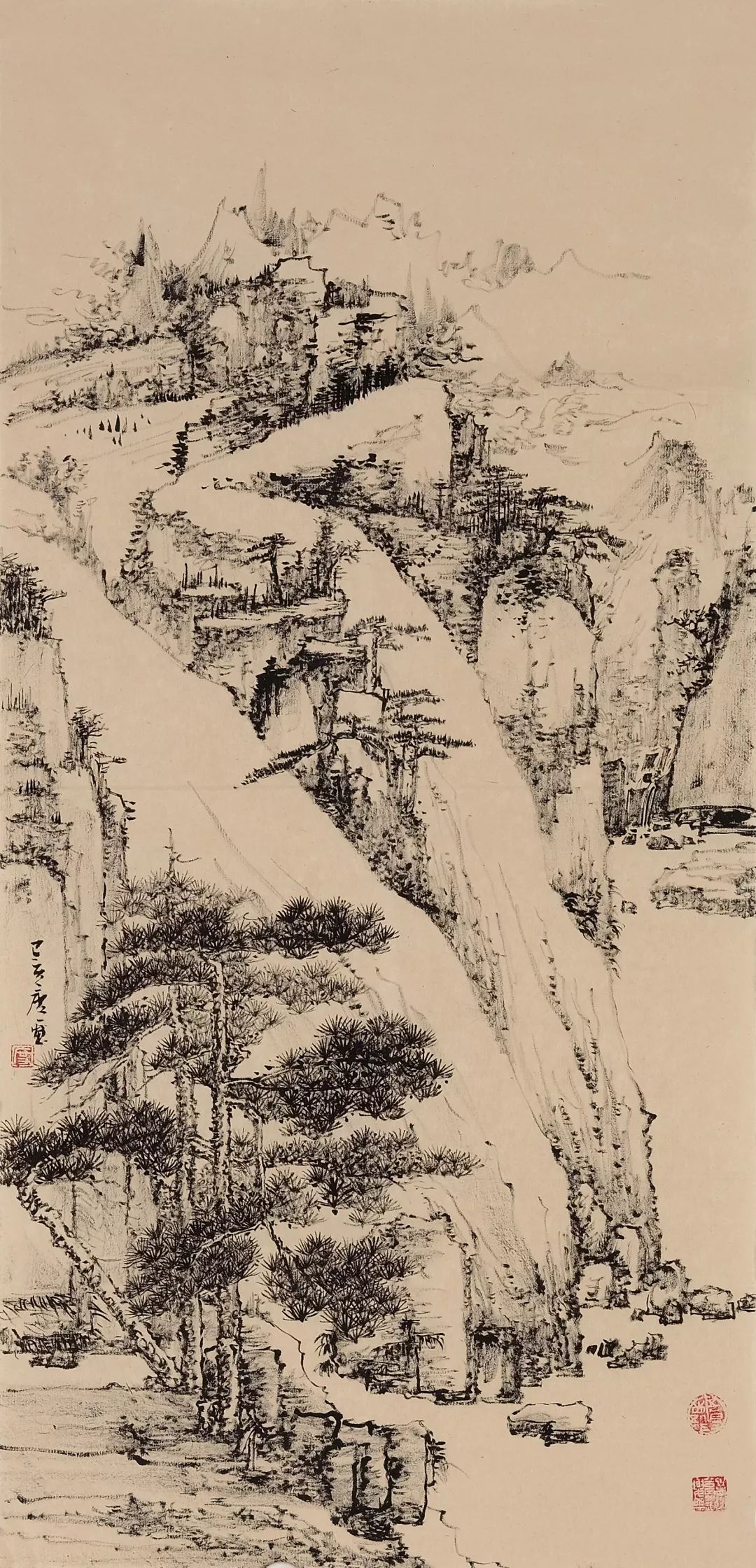 气韵肇自然 雄逸见精神——读李度一先生焦墨山水画