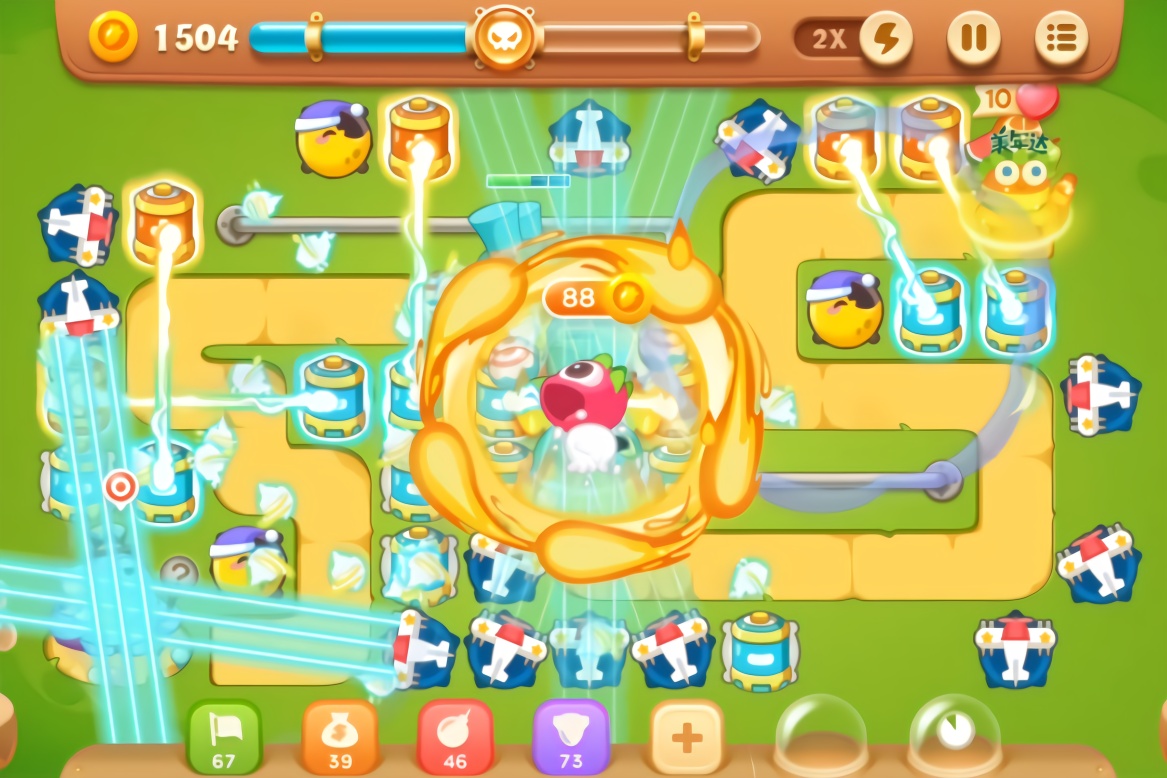 《保卫萝卜3》游乐场30,无尽模式boss,正负电极和飞机全屏输出