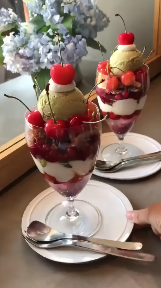 冰淇淋水果03杯子蛋糕美食 唯有美食与你不可辜负