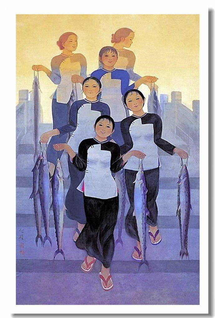 绚丽斑斓徐启雄现代工笔人物画欣赏