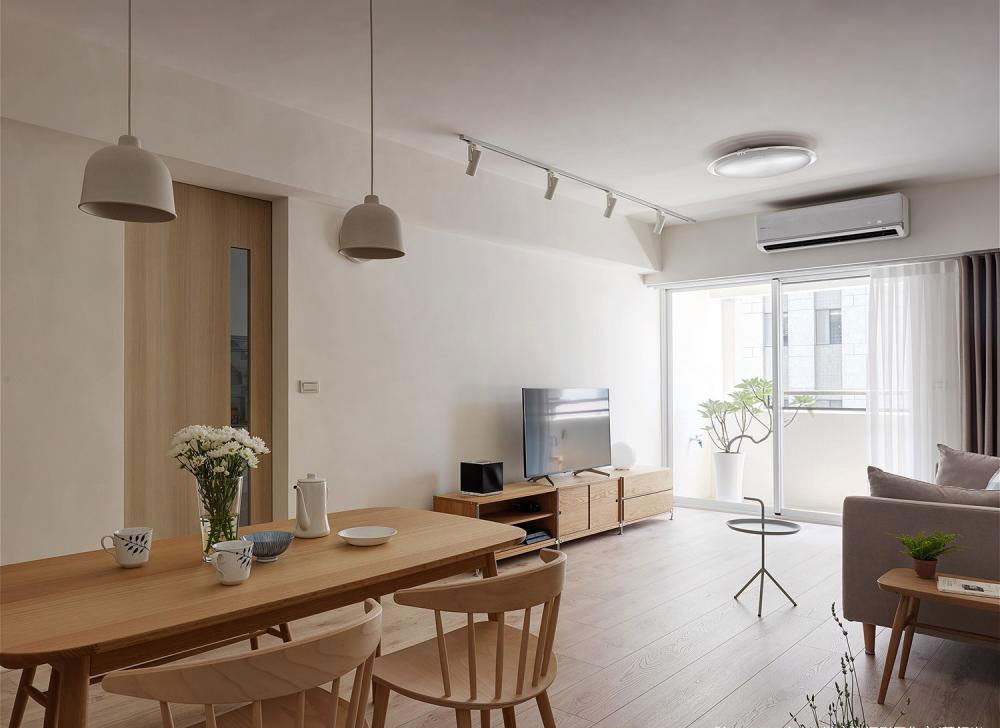 日式简约分格装修客餐厅设计