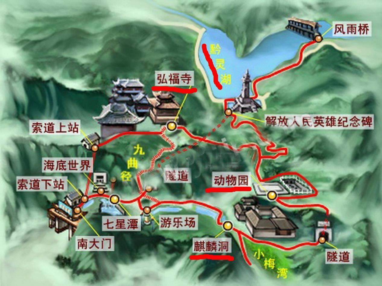 黔灵山公园的地图图片