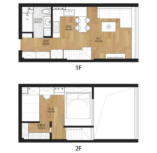 60平米loft公寓简约时尚最爱二楼的卧室简直就是理想中的家