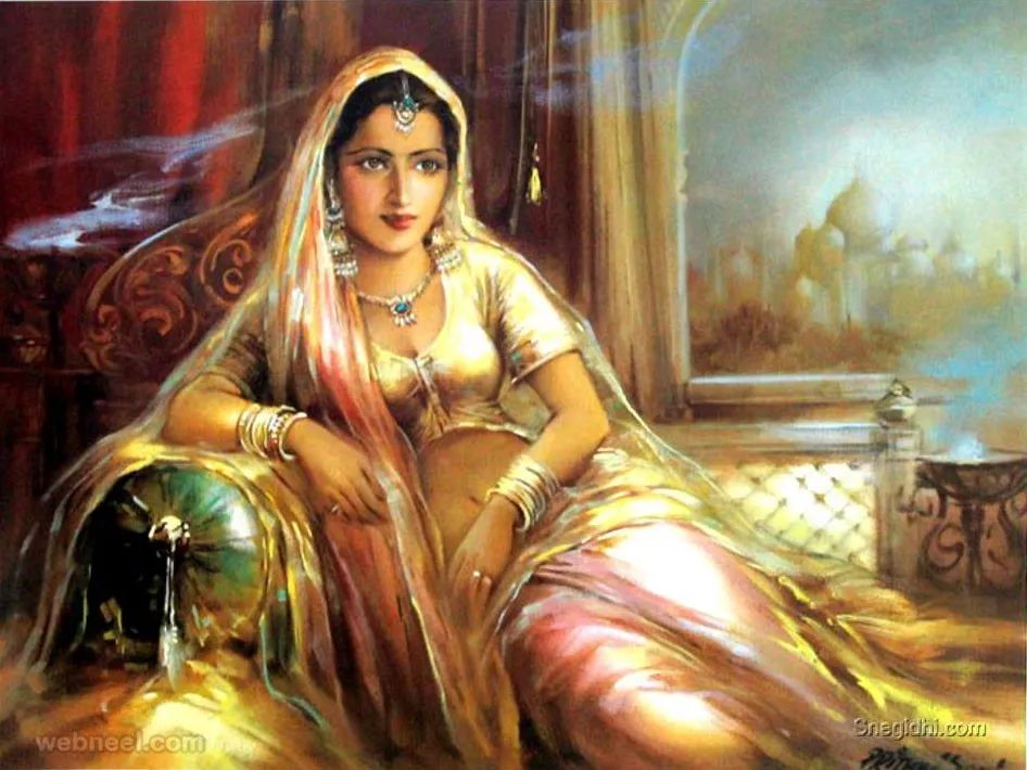 著名油画人体印度图片