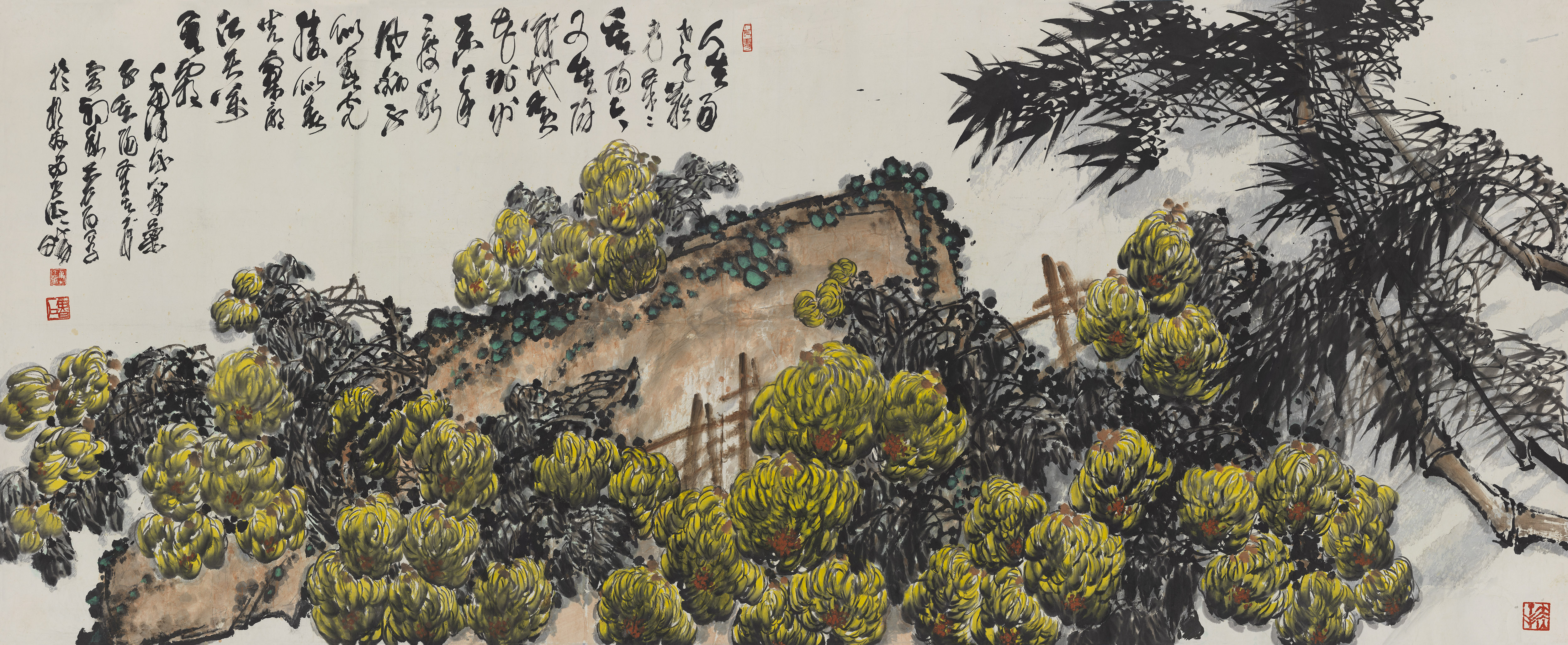鲁石的作品在国内外引起较大的反响,许多收藏家,画商,企业家前来订购