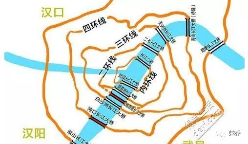 楊泗港長江大橋在2019年通車後與鸚鵡洲大橋構建武漢內環線新二環線的