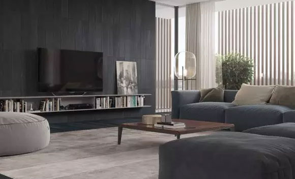 深色系的电视背景墙装修,简洁时尚极具个性,会有你想要的吗?__凤凰网