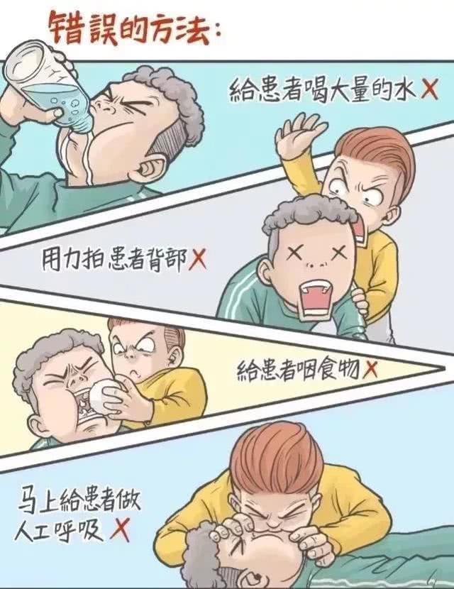 首先,如果发生噎食,一定要保持冷静,以下这些方式是错误的.