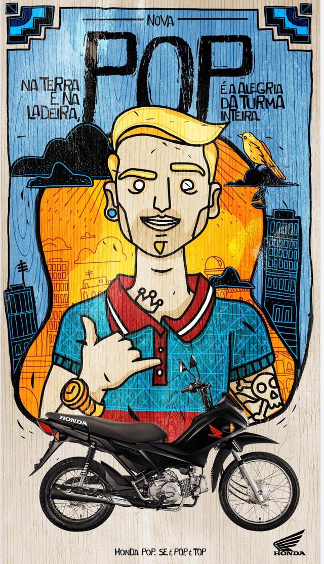巴西本田pop摩托车广告创意 爱情故事桑巴轰鸣