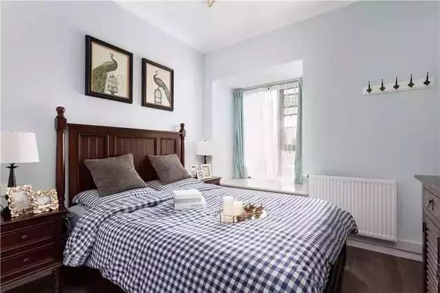 126㎡美式四居室，浅蓝色和白色为基调，舒适又大气