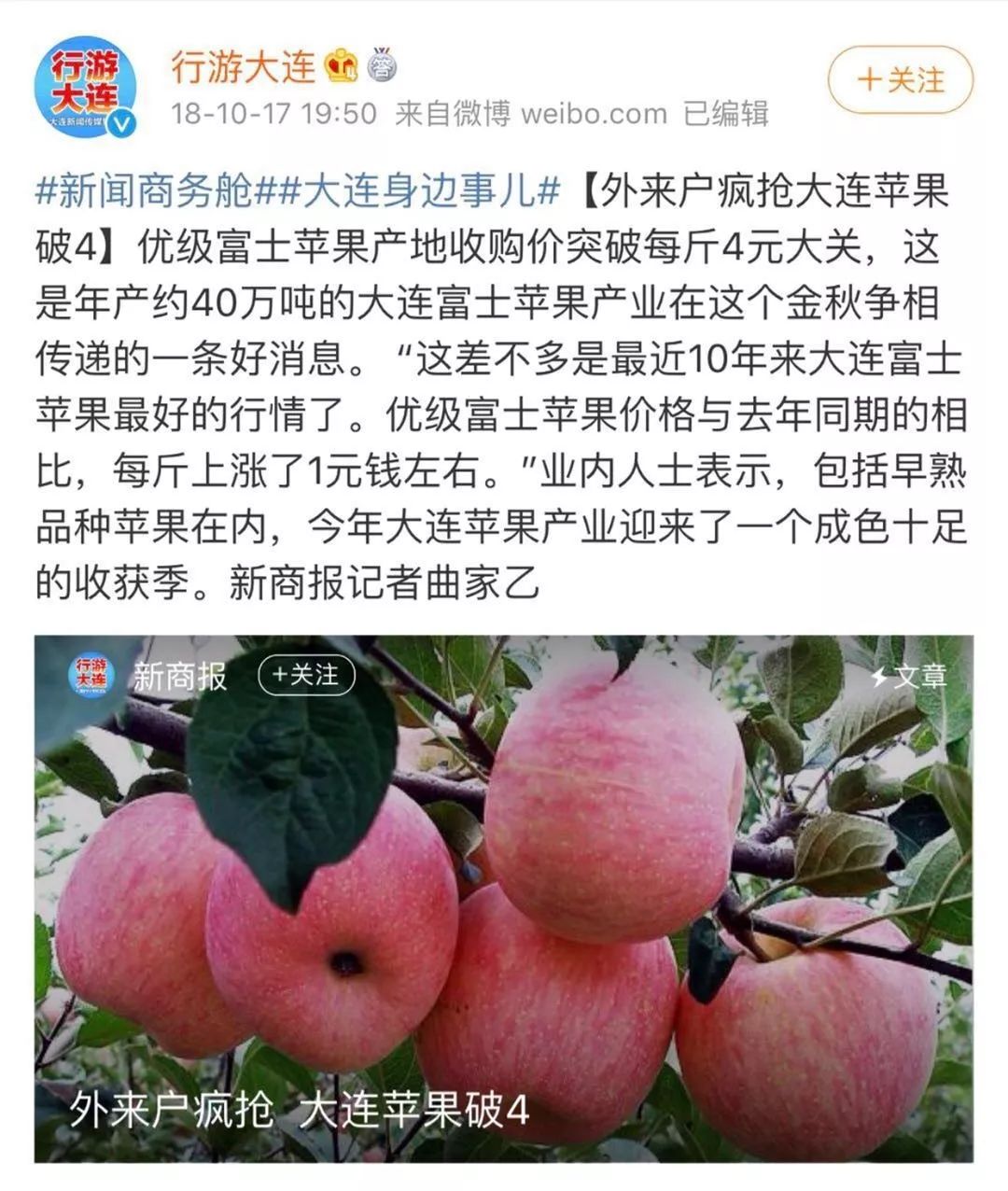 大连苹果批发