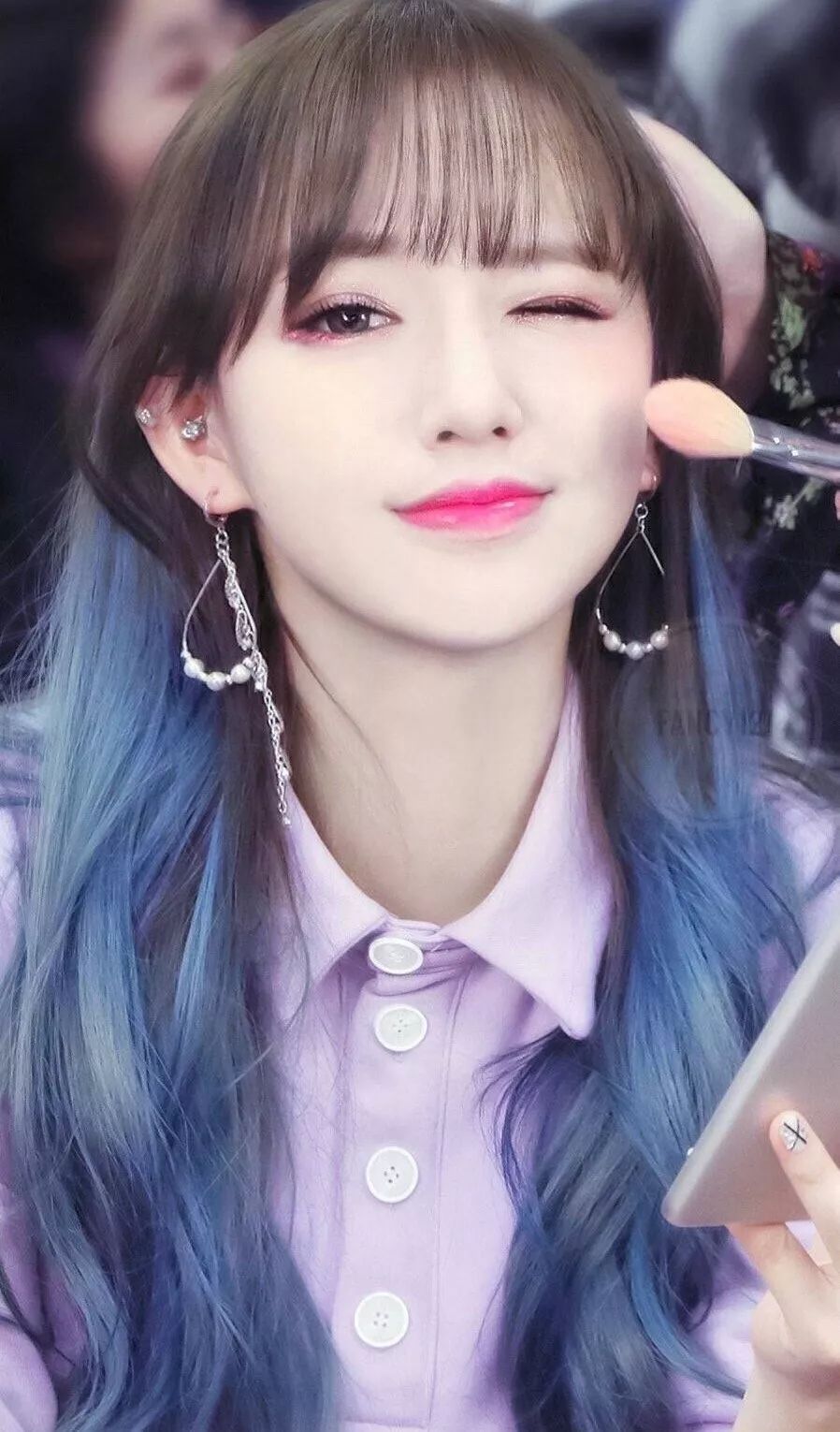 美人计程潇的紫色头发又上热搜啦tony老师麻烦染一下