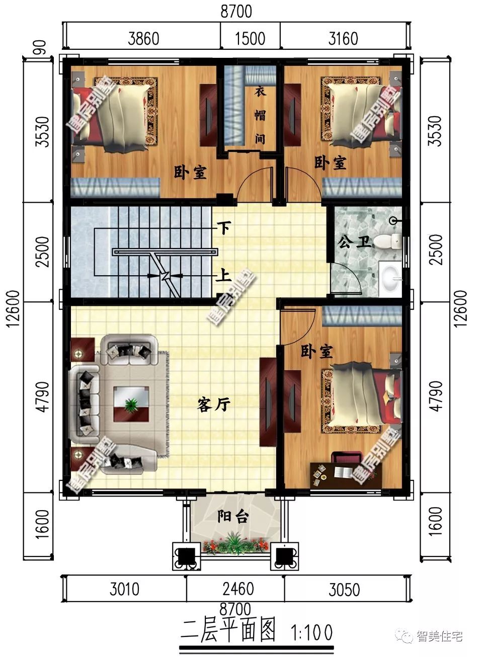 四栋面宽8-9米间的自建房,江西,广东和海南等地建了很多