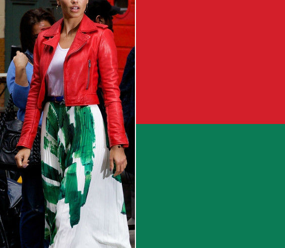 2019流行色显黑暴雷嘉年华红穿衣配色太太太好看了