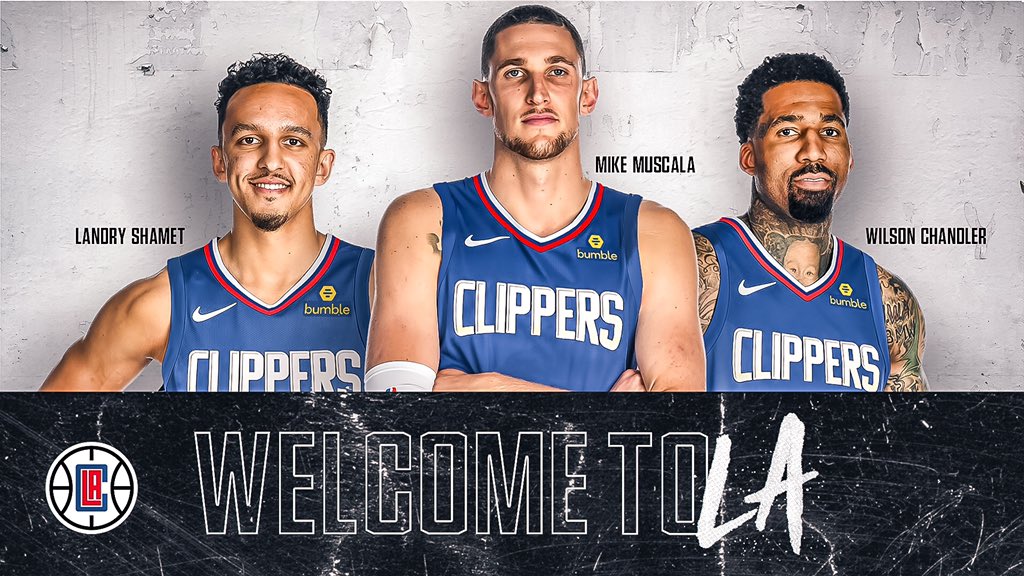 快船制图欢迎威尔森钱德勒沙梅特等球员加盟球队