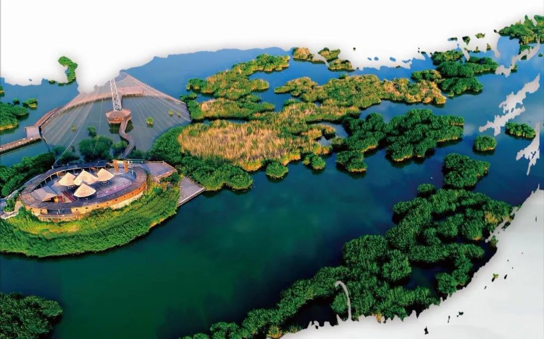 "水绕沙丘天下绝",是今日沙湖的写照,沙湖正舒展着文化旅游的双翼